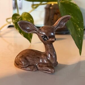 Ceramic Brown Deer Figurine